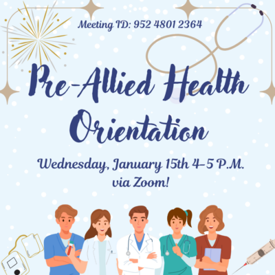 Instagram graphic promoting the 2025 PPAO Pre-Allied Health Orientation event.