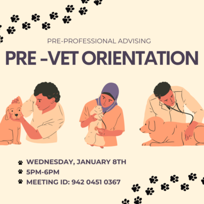 Instagram graphic promoting the 2025 PPAO Pre-Vet Orientation.