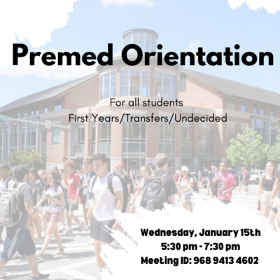 Instagram graphic promoting the 2025 PPAO Pre-Med Orientation event.