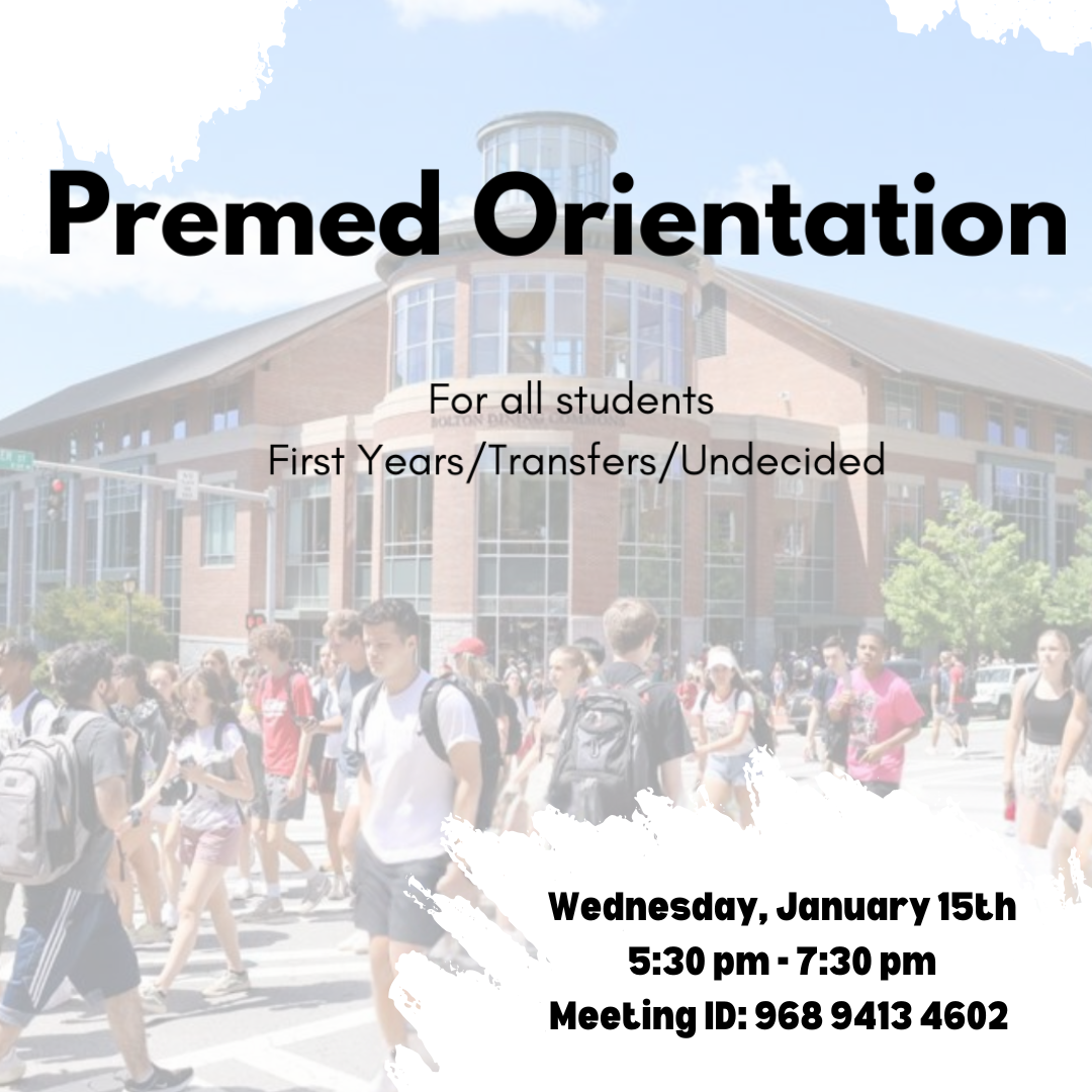 Instagram graphic promoting the 2025 PPAO Pre-Med Orientation event.